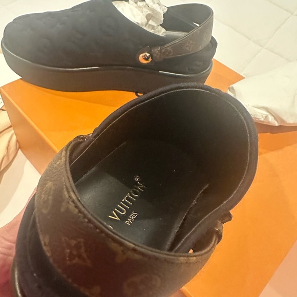 Louis Vuitton Black Monogram Slip-Ons - Picture 5 of 8